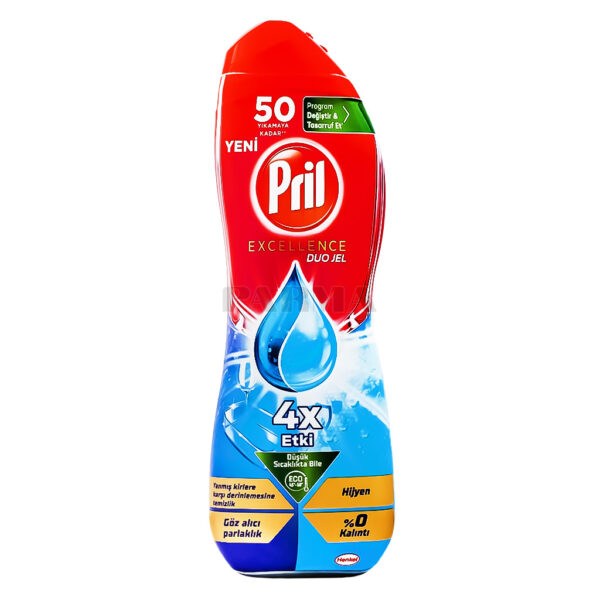 ژل ماشین ظرفشویی پریل Pril مدل Exellence Duo Gel حجم 900 میل