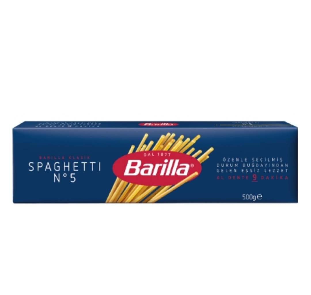 Barilla-Spaghetti-Pasta-Model-n.5 ماکارونی اسپاگتی مدل n.5 باریلا Barilla حجم 500 گرم - Image 1