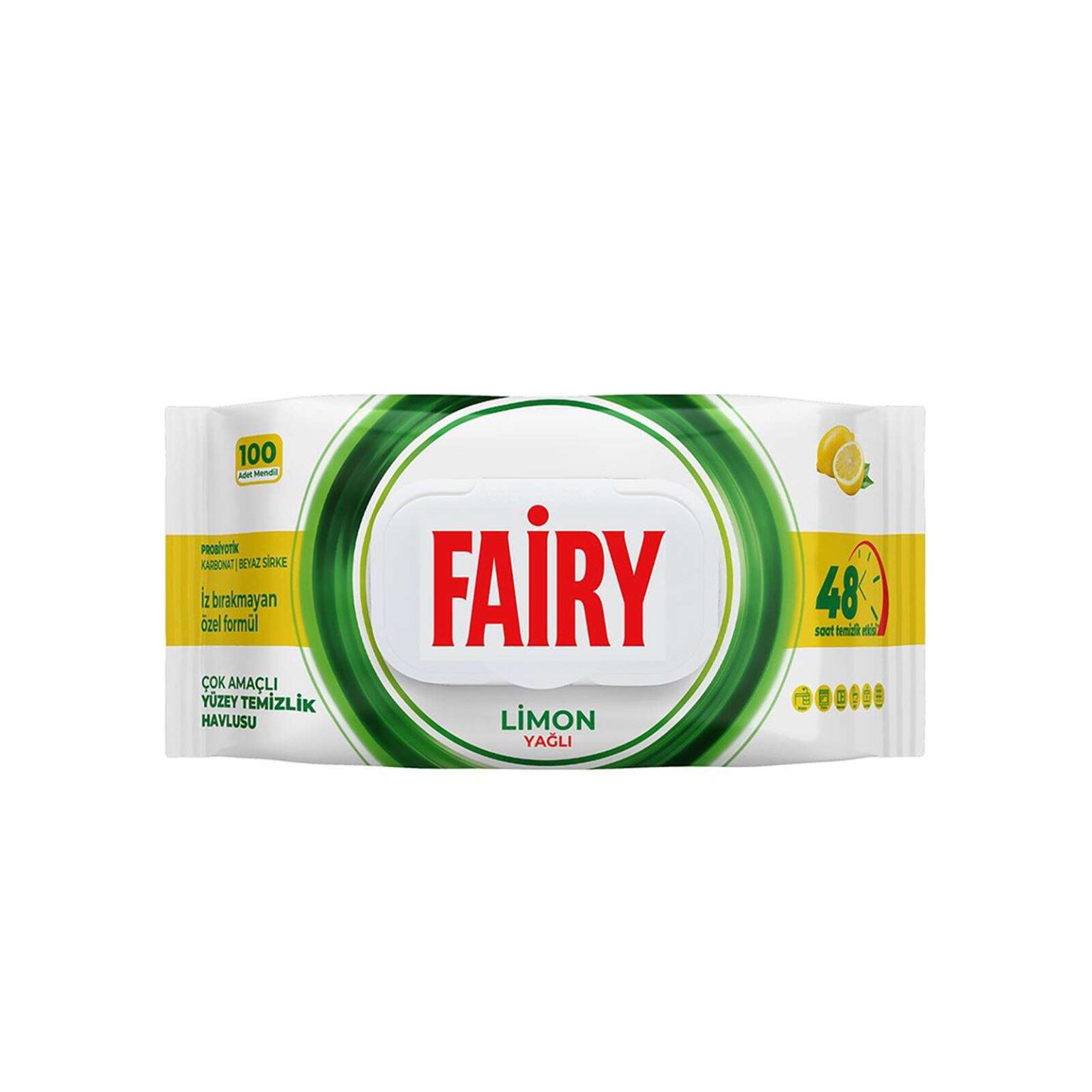 Fairy-Multi-Purpose-Surface-Wipes-with-Lemon-Scent-1536x1536 دستمال مرطوب سطوح فیری رایحه لیمو ۱۰۰ عددی