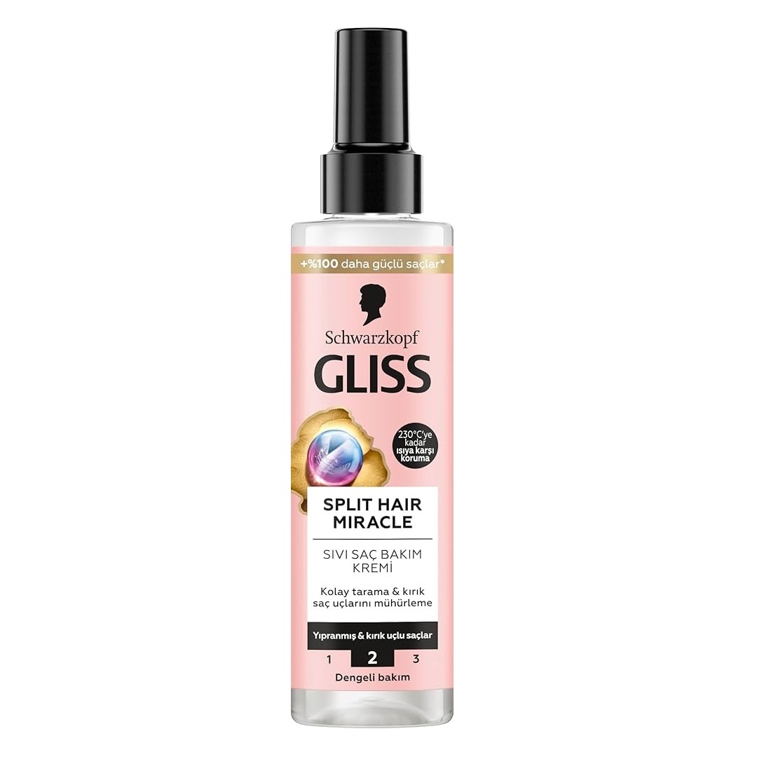 Gliss-Split-Hair-Miracle-Liquid-Hair-Care-Seals-Split-Ends-200ml-1 اسپری دوفاز مو مدل split hair miracle برای موهای آسیب دیده حجم 200 میل - Image 1
