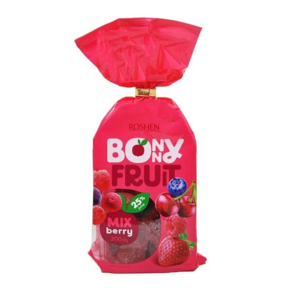 پاستیل ژله ای کادویی روشن مدل Bonny Fruit طعم انواع میوه 200 گرم